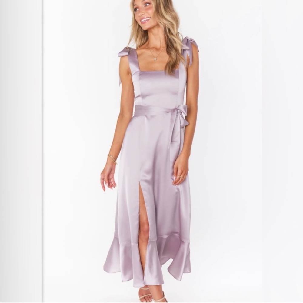 Show Me Your MuMu Claire Midi Dress Dusty Purple